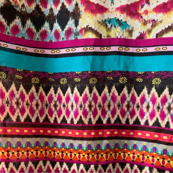 Hale bob western print tie front pocket top - Picture 4 of 6